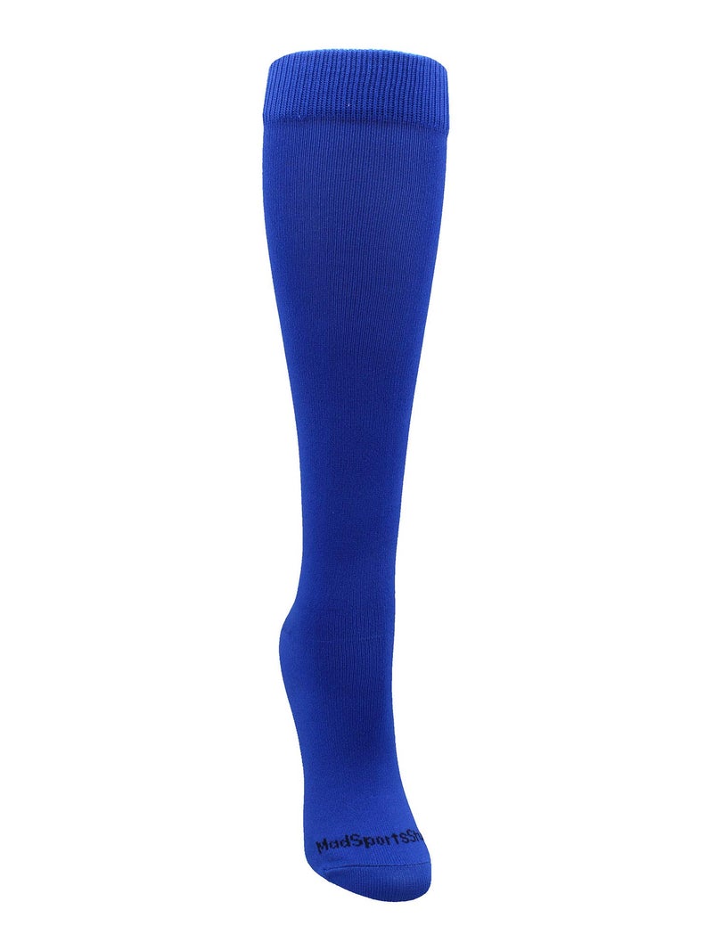 MadSportsStuff Softball Socks with Stitches Over the Calf (Royal/White, Medium) - Image 2